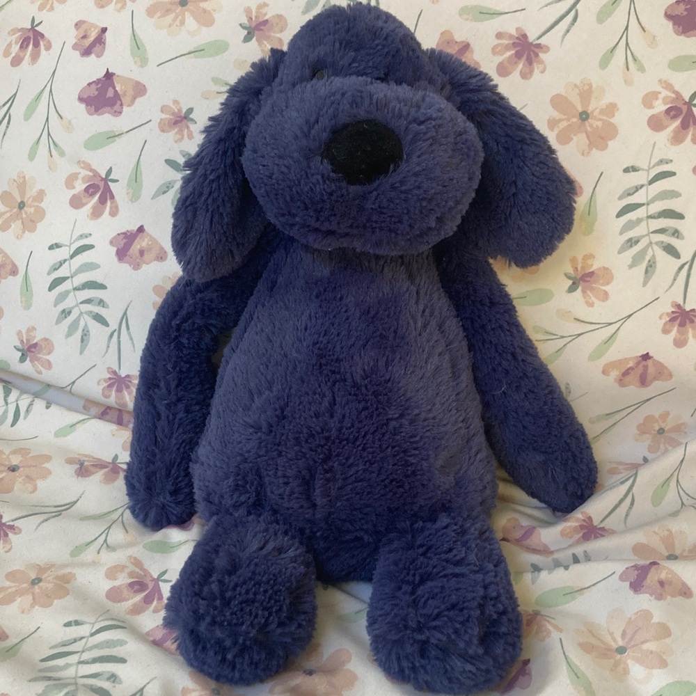 Aurora Plush Floppy Puppy Dexter The Navy Blue Dog 13" Stuffed Animal